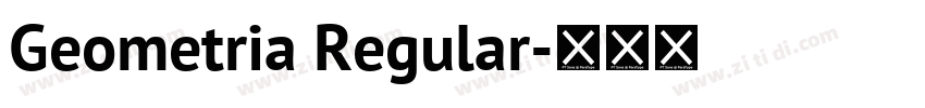 Geometria Regular字体转换